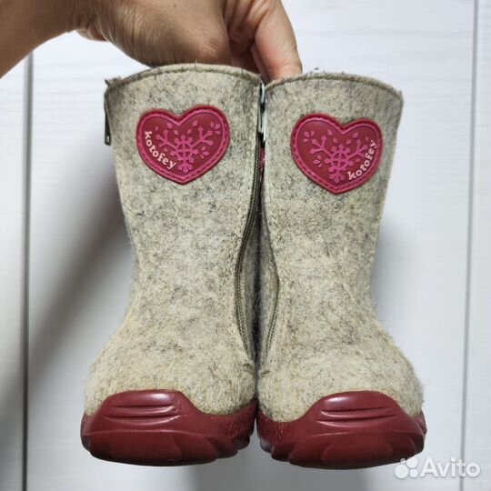 Валенки котофей для девочки 22р