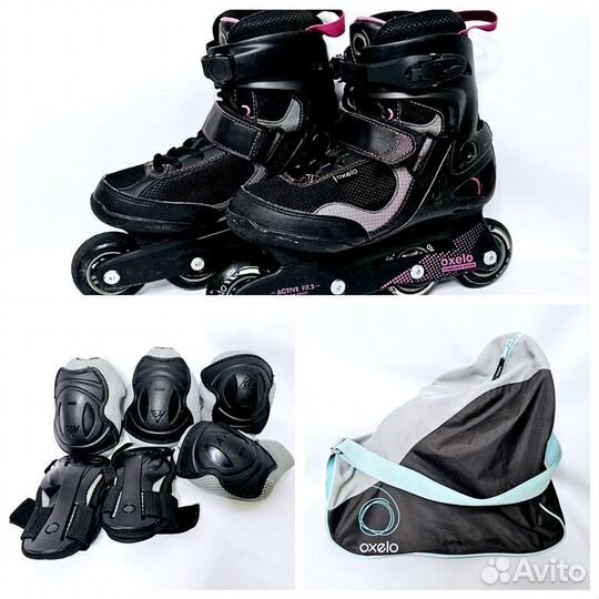 Ролики Oxelo Active fit.3+ сумка и защита