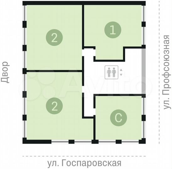 3-к. квартира, 80,3 м², 2/11 эт.