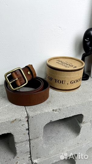 Ремень кожаный винтажный