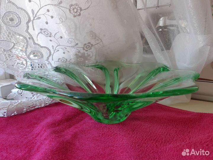 Цветное стекло и хрусталь винтаж