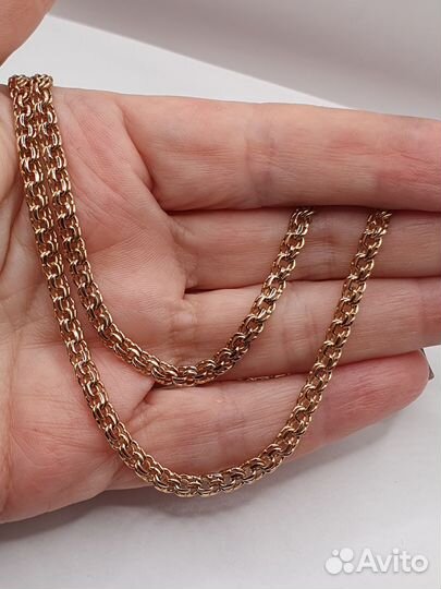 Золотая цепь полновесная плетение Бисмарк 16,94гр