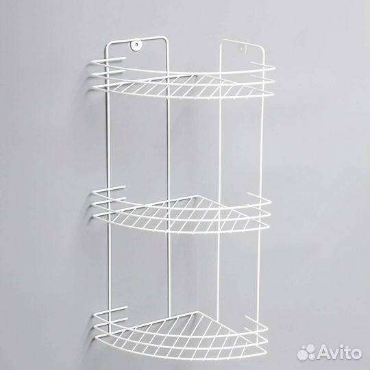 Полка для ванной трехъярусная