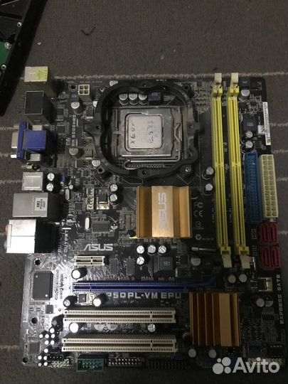 Материнская плата с процессором, озу и видеокартой