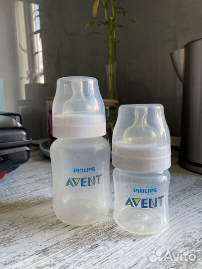 Бутылочки avent 2 шт 260 и 125 мл