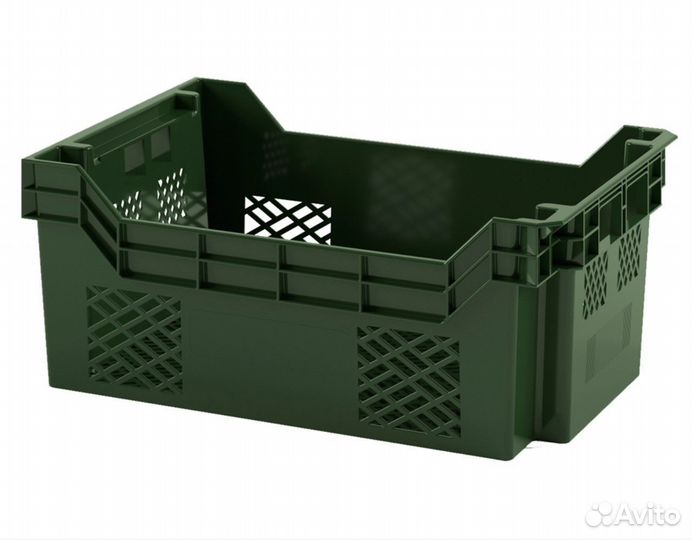 Ящик овощной вкладываемый 600х400х245 мм зелёный