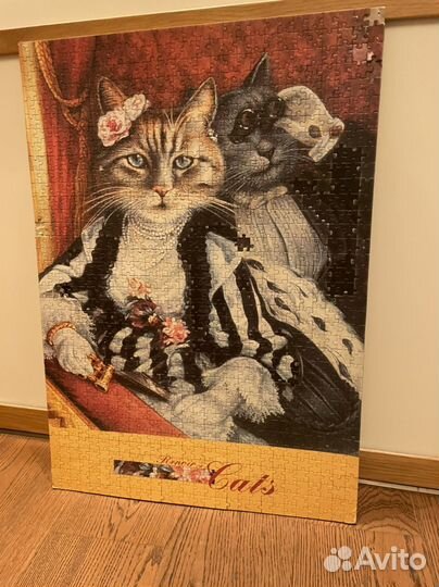 Картина из пазлов с кошками большая