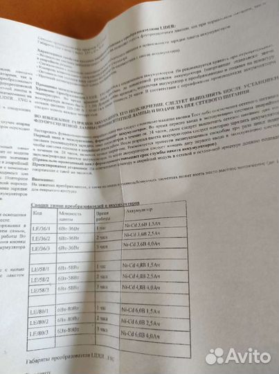 Блок аварийного питания