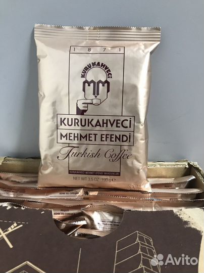 Турецкий кофе Mehmet Efendi молотый 1 пакетик 100г
