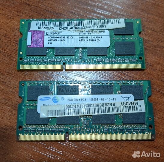 DDR2 DDR3 память для ноутбука