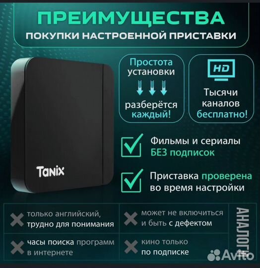 SMART TV приставка Tanix W2 Slimbox