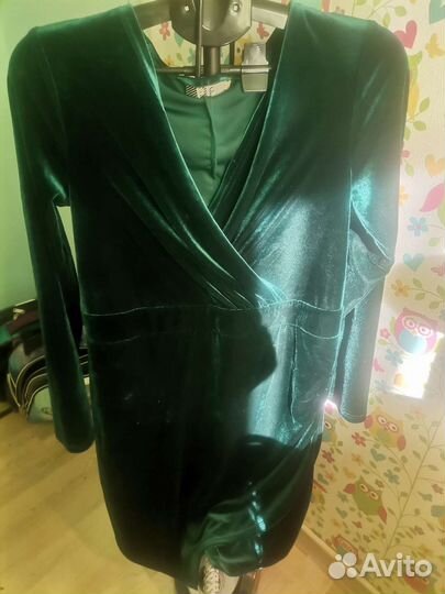 Бархатное платье 52