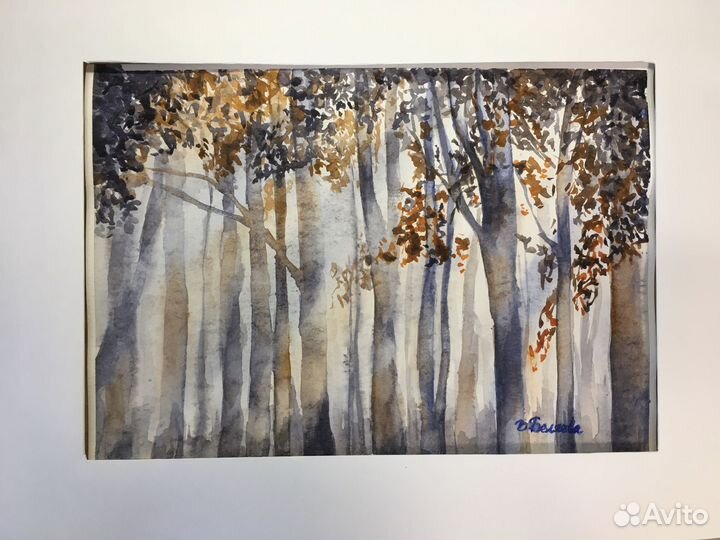 Акварель, картина акварелью,пейзаж,цветы,живопись