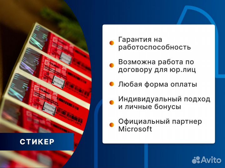 Windows server 2022 standard OEM (стикер)