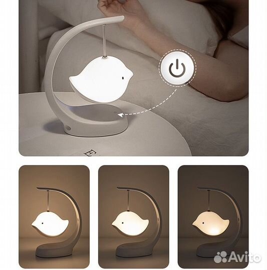 Настольный ночник - колонка птичка