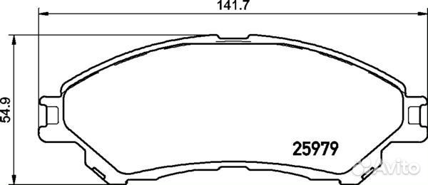 Колодки тормозные дисковые передние brembo P 79 032