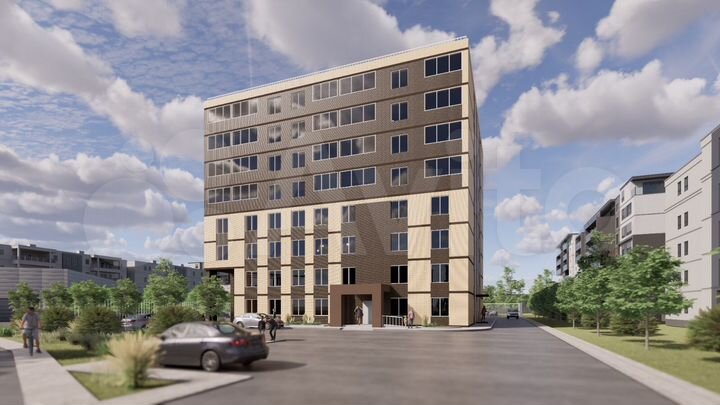 3-к. квартира, 68 м², 2/8 эт.