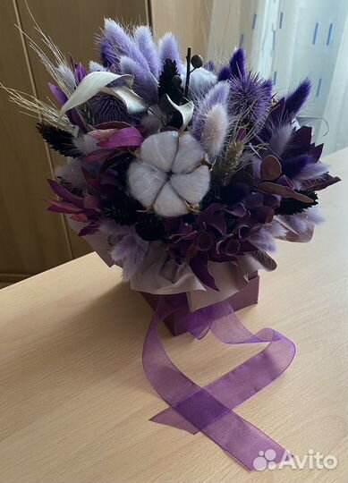 Букет из сухоцветов в коробочке