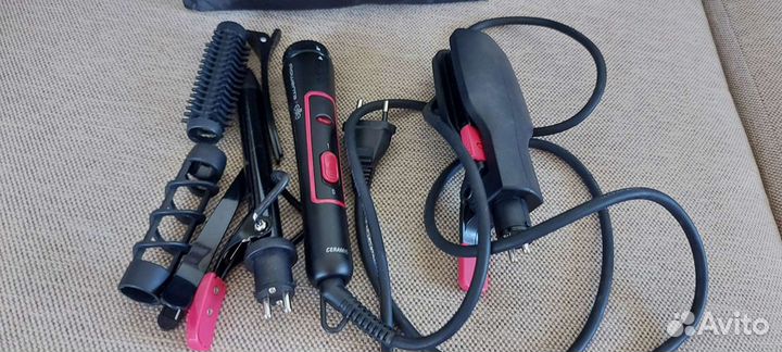 Стайлер rowenta (плойка) для волос с насадками
