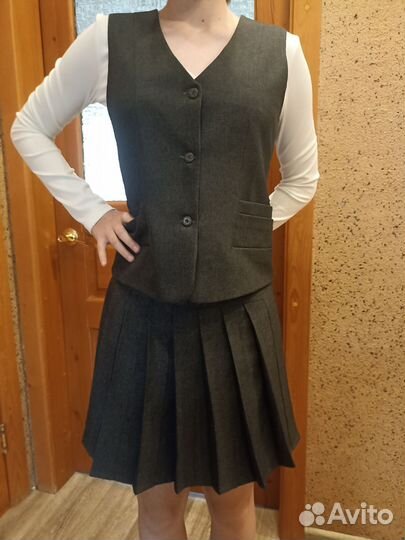 Школьная форма для девочки серая