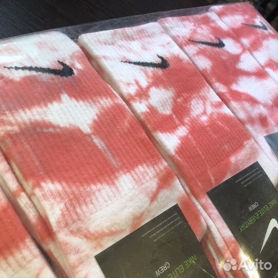 Длинные носки nike tie dye