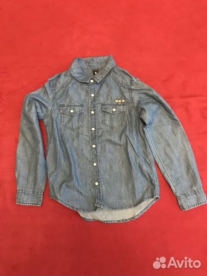 Джинсовая рубашка для мальчика 122