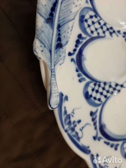 Гжель Блюдо и набор для Пасхи