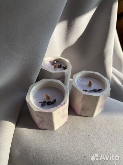 Свечи ароматические в гипсе оптом Ручная работа