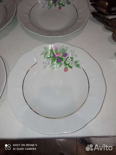 Тарелки фарфор суповые большие СССР