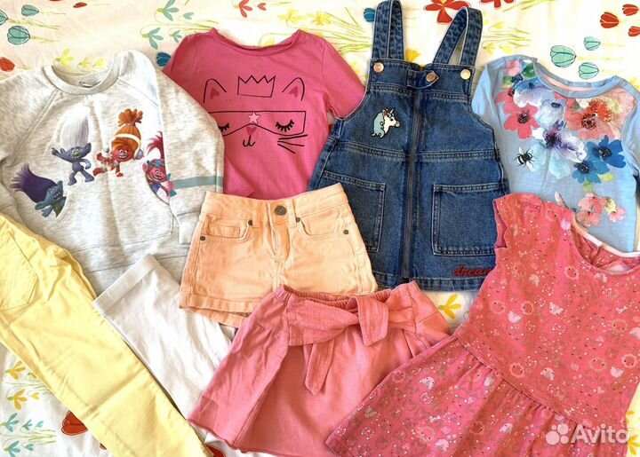 Вещи пакетом для девочки на рост 98/104 см