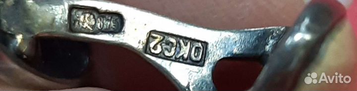 Запонки серебро 875проба