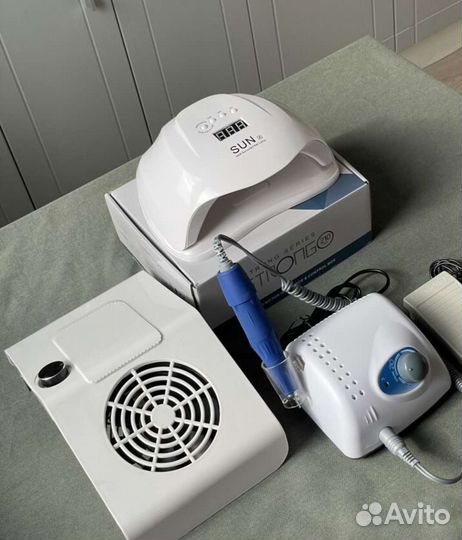 Аппарат для маникюра Strong 210, лампа, пылесос