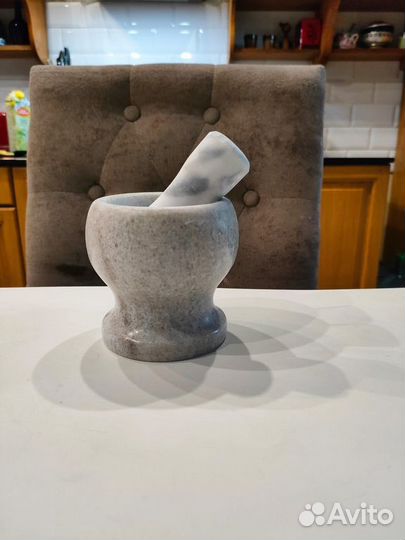 Ступка с пестиком мраморная