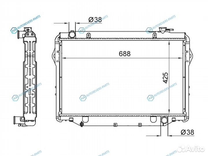 ST-10-0005 Радиатор toyota land cruiser 80 4.2D 96