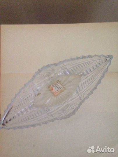 Новая салатница хрустальная Ладья СССР