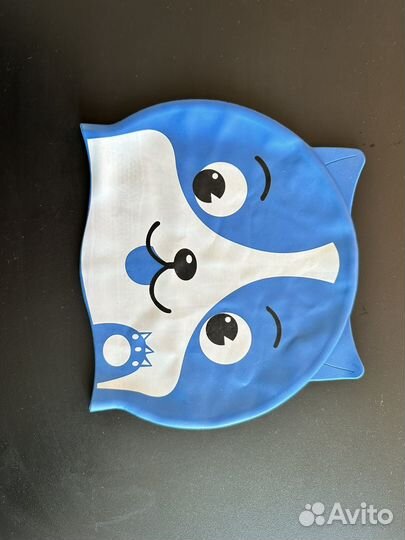 Шапочка для плавания детская с ушками силикон