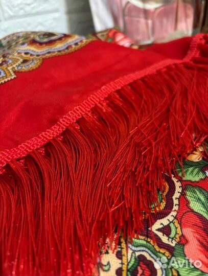 Платок русский народный женский павловский