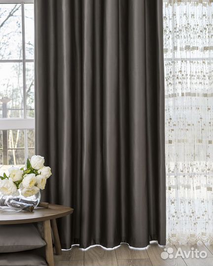 Шторы Адора мускат новые на окна пошив