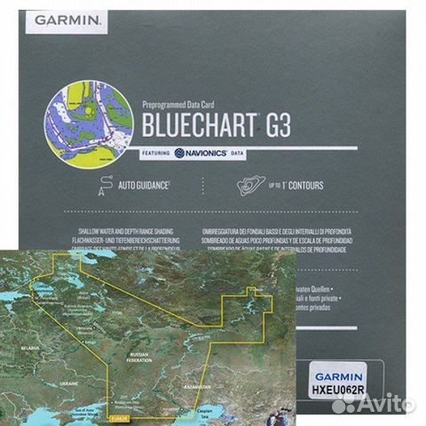 Карта глубин для Garmin hxeu062R BlueChart G3