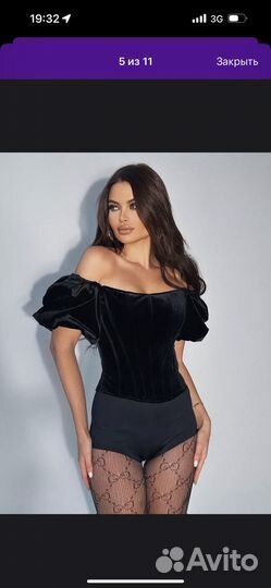 Корсет женский вечерний черный