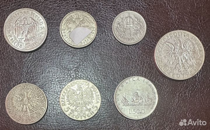 Монеты Серебро Европа