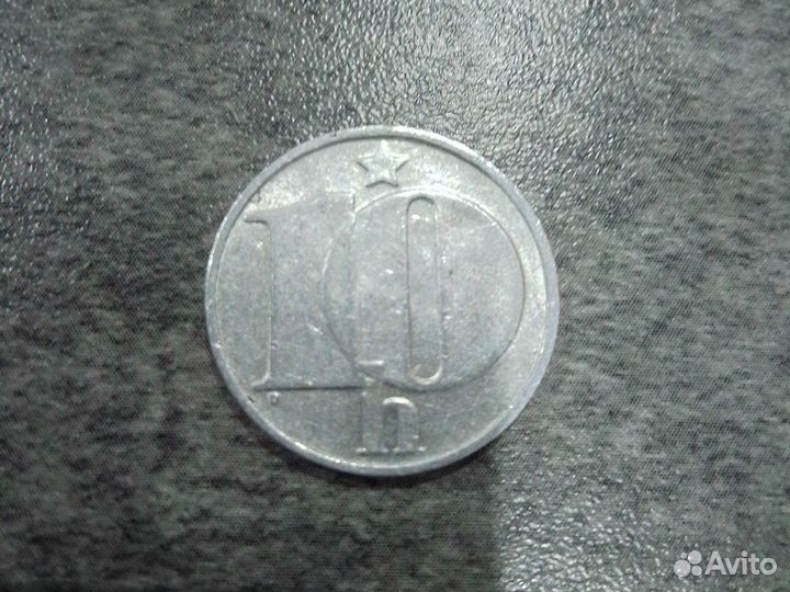 Монета Чехословакия 10 хеллеров