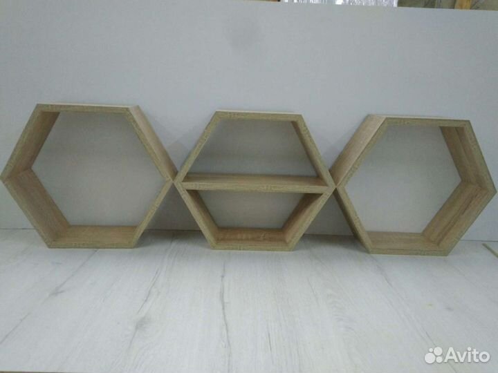 Полка-сота настенная навесная дуб санома, венге