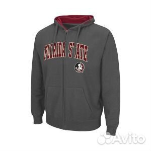 Мужская темно-серая толстовка с молнией во всю дли