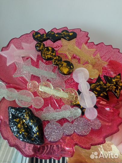 Заколки из эпоксидной смолы