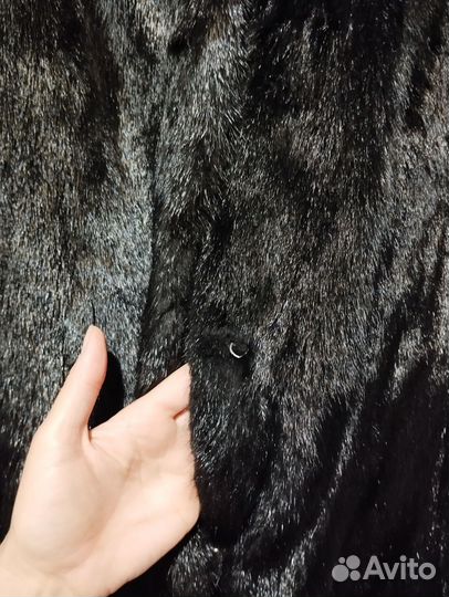 Шуба норковая с капюшоном 48 50
