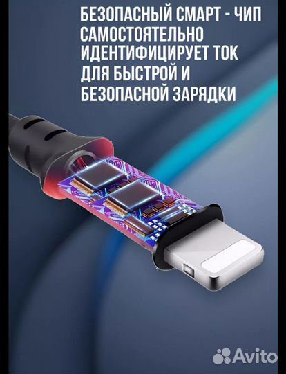 Кабель для iPhone Lightning для зарядки телефона