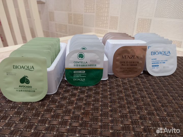 Маски для лица порционные, в ассортименте