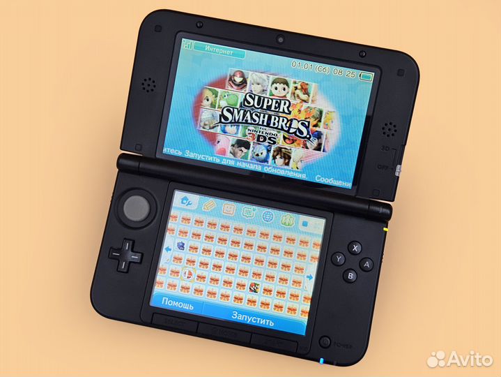 Nintendo 3DS XL Синяя, 200 игр, 128 Gb