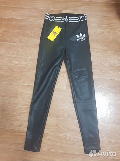 Кожаные леггинсы.Размер 27